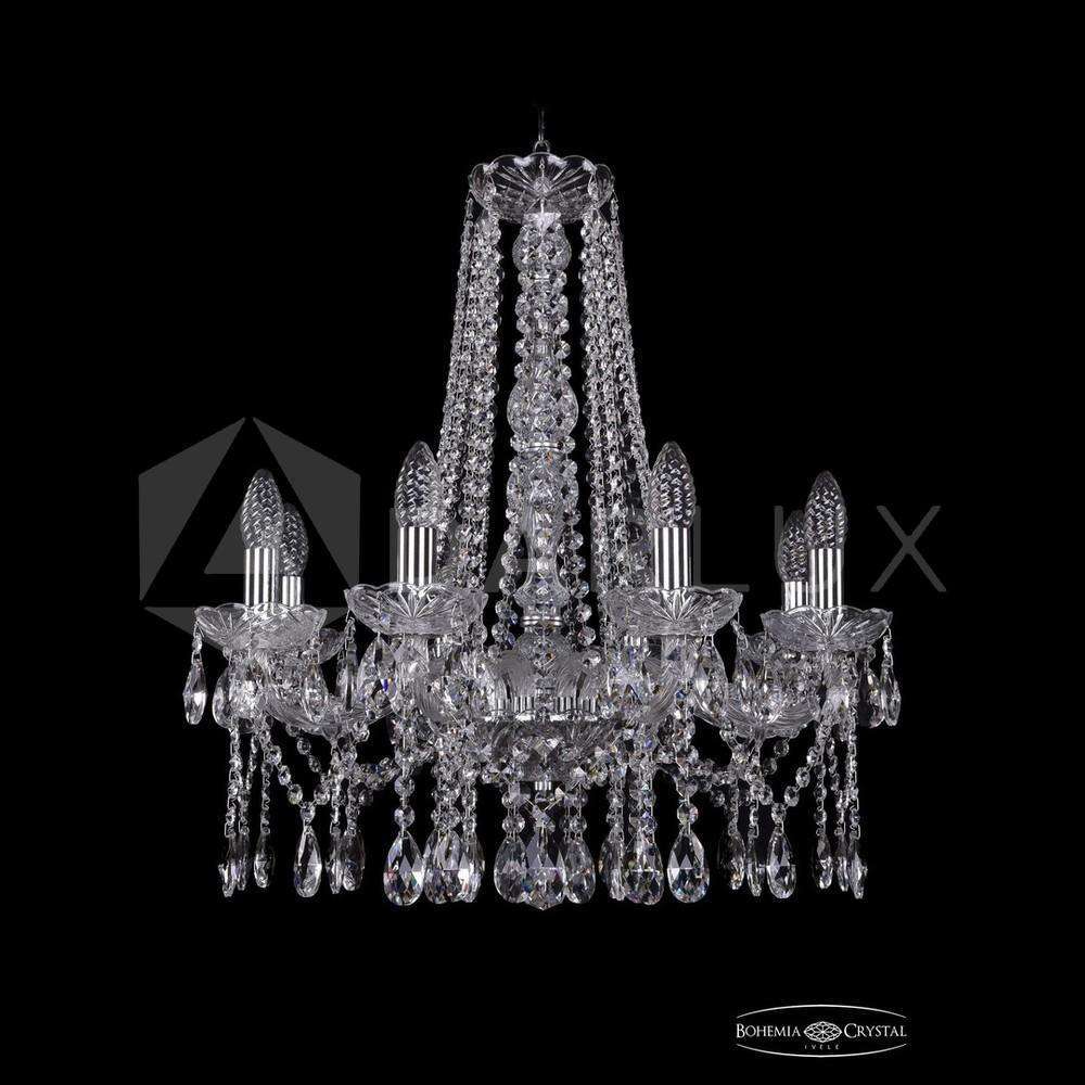 Люстра хрустальная 1413/8/200/h-61 Ni Bohemia Ivele Crystal