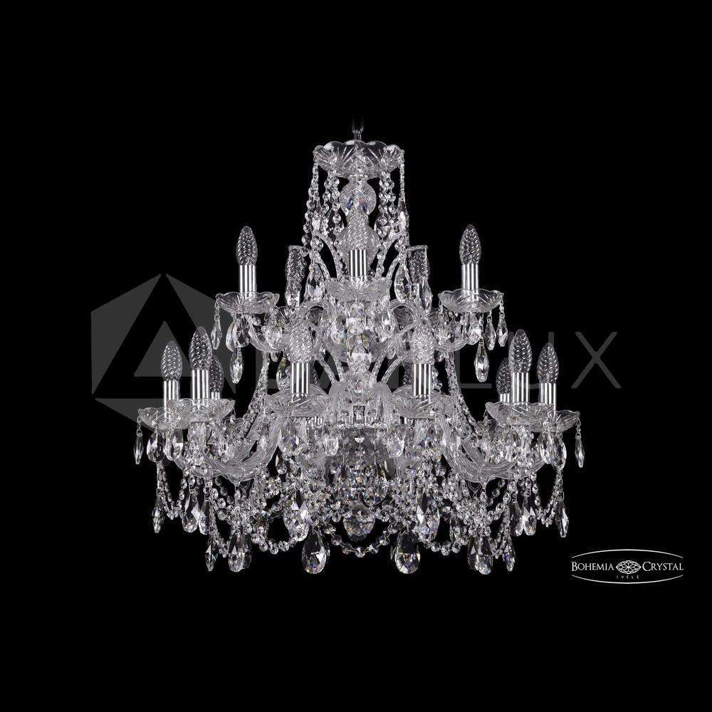 Люстра хрустальная 1411/10+5/240/2d Ni Bohemia Ivele Crystal