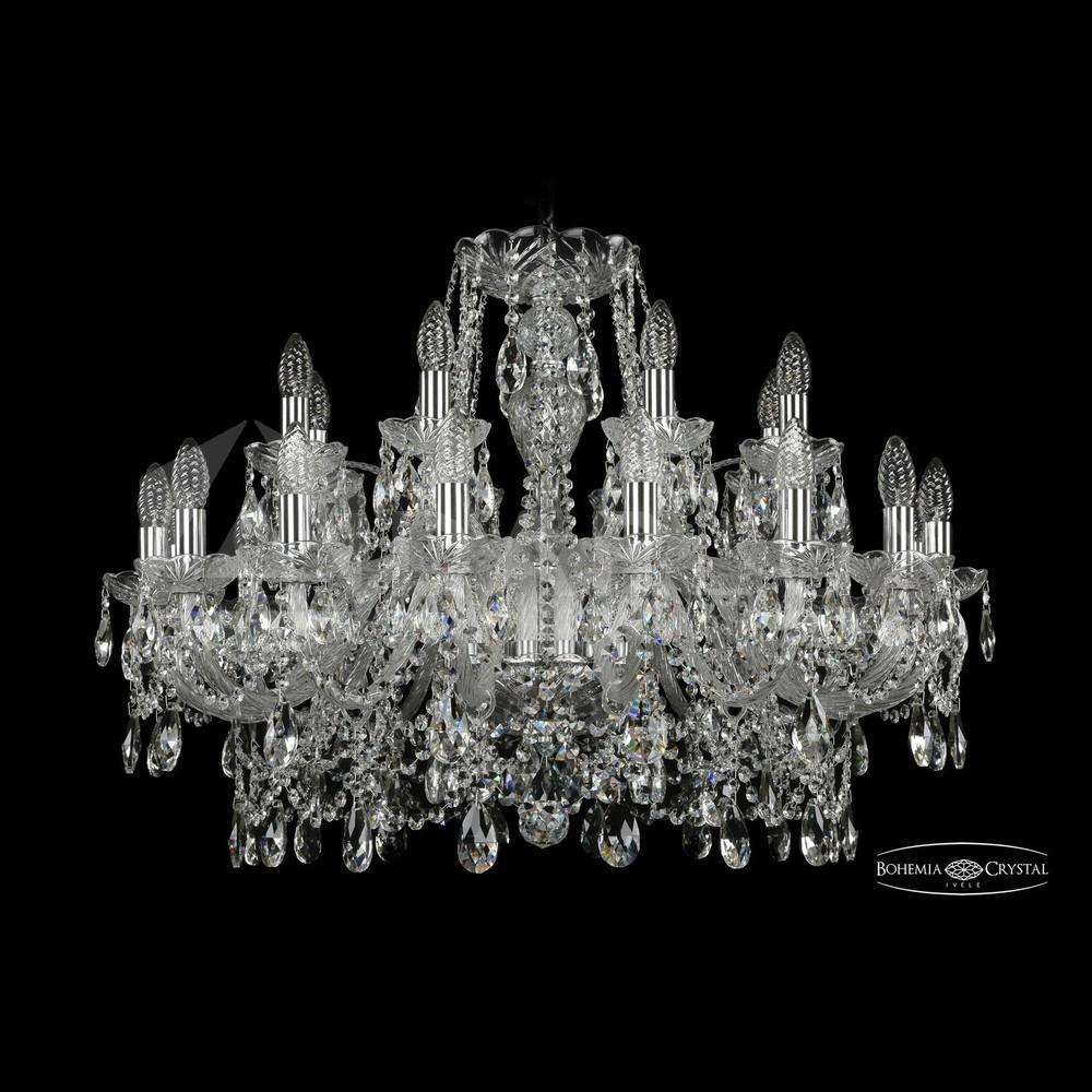 Люстра хрустальная 1411/16+8/300 Ni Bohemia Ivele Crystal