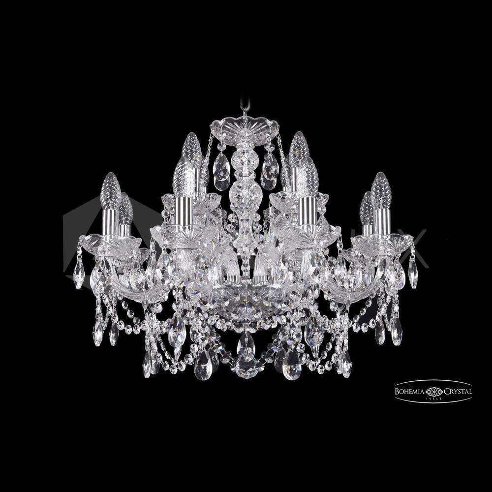 Люстра хрустальная 1411/8+4/195 Ni Bohemia Ivele Crystal