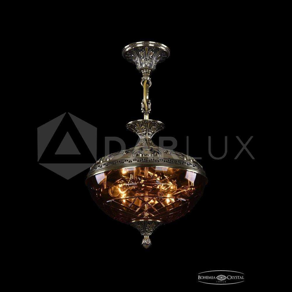 Люстра бронзовая 1773/30 GB Amber/1B Bohemia Ivele Crystal