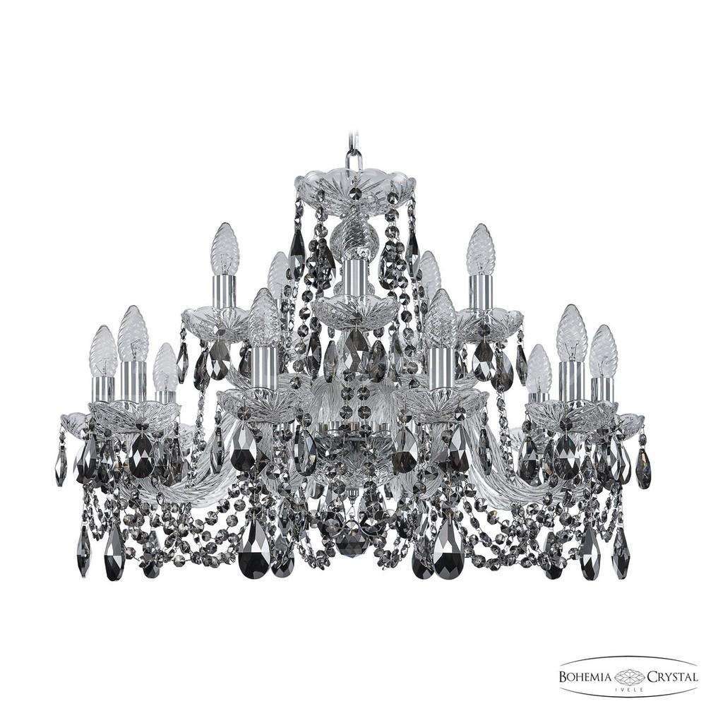 Люстра хрустальная 1402/10+5/240 Ni R781 Bohemia Ivele Crystal