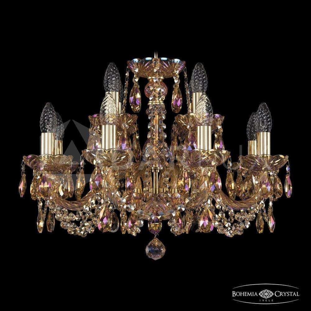 Люстра хрустальная 1402/8+4/195 G M777 Bohemia Ivele Crystal