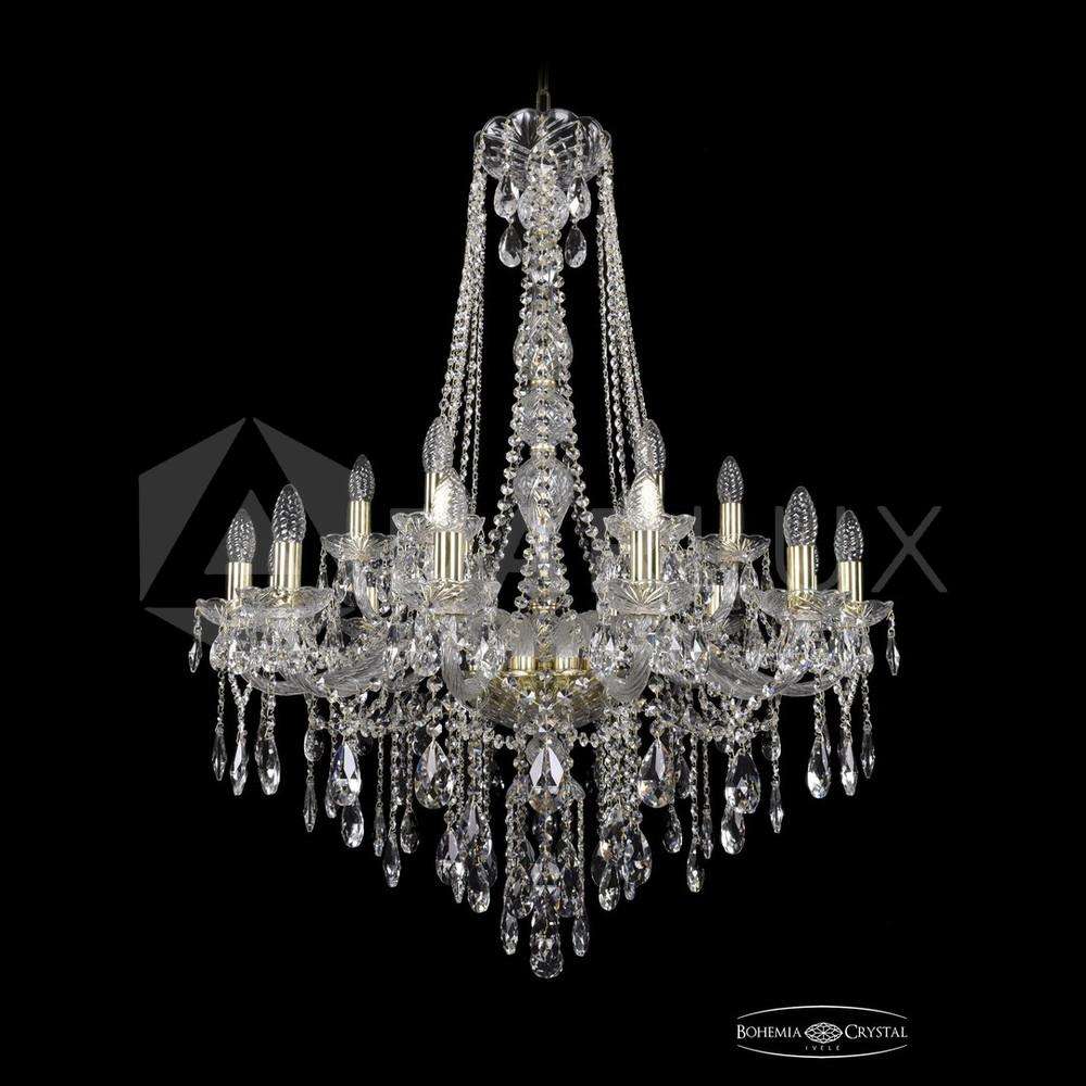 Люстра хрустальная 1415/12+6/300/h-108 G Bohemia Ivele Crystal