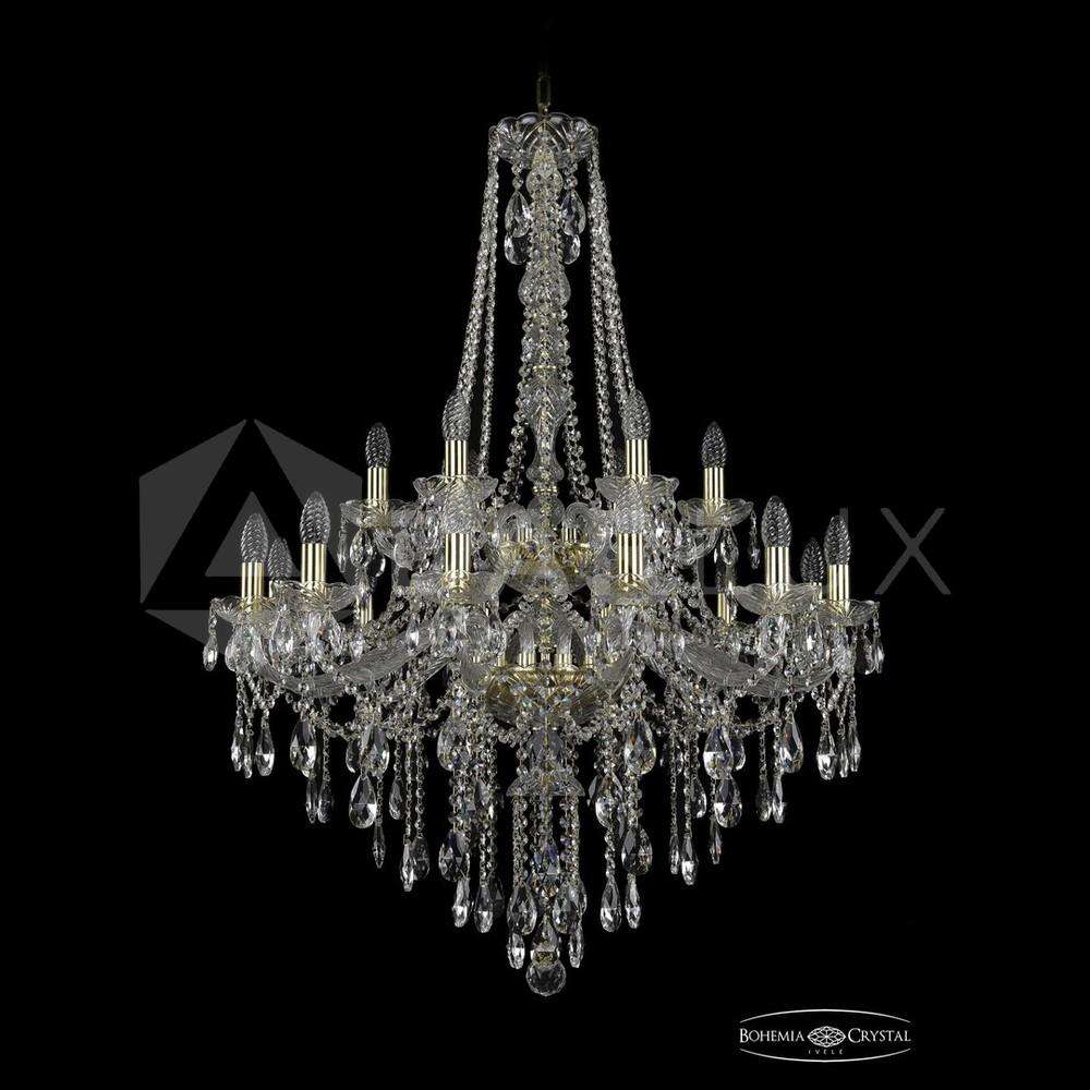 Люстра хрустальная 1415/12+6/300/h-112/2d G Bohemia Ivele Crystal