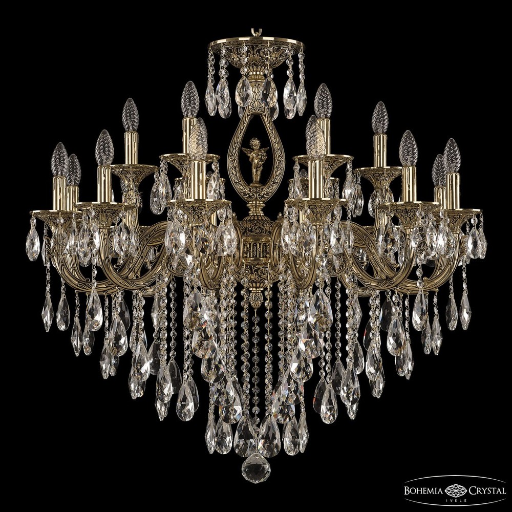 Люстра бронзовая 71401/12+6/300 B GB FA10M Bohemia Ivele Crystal
