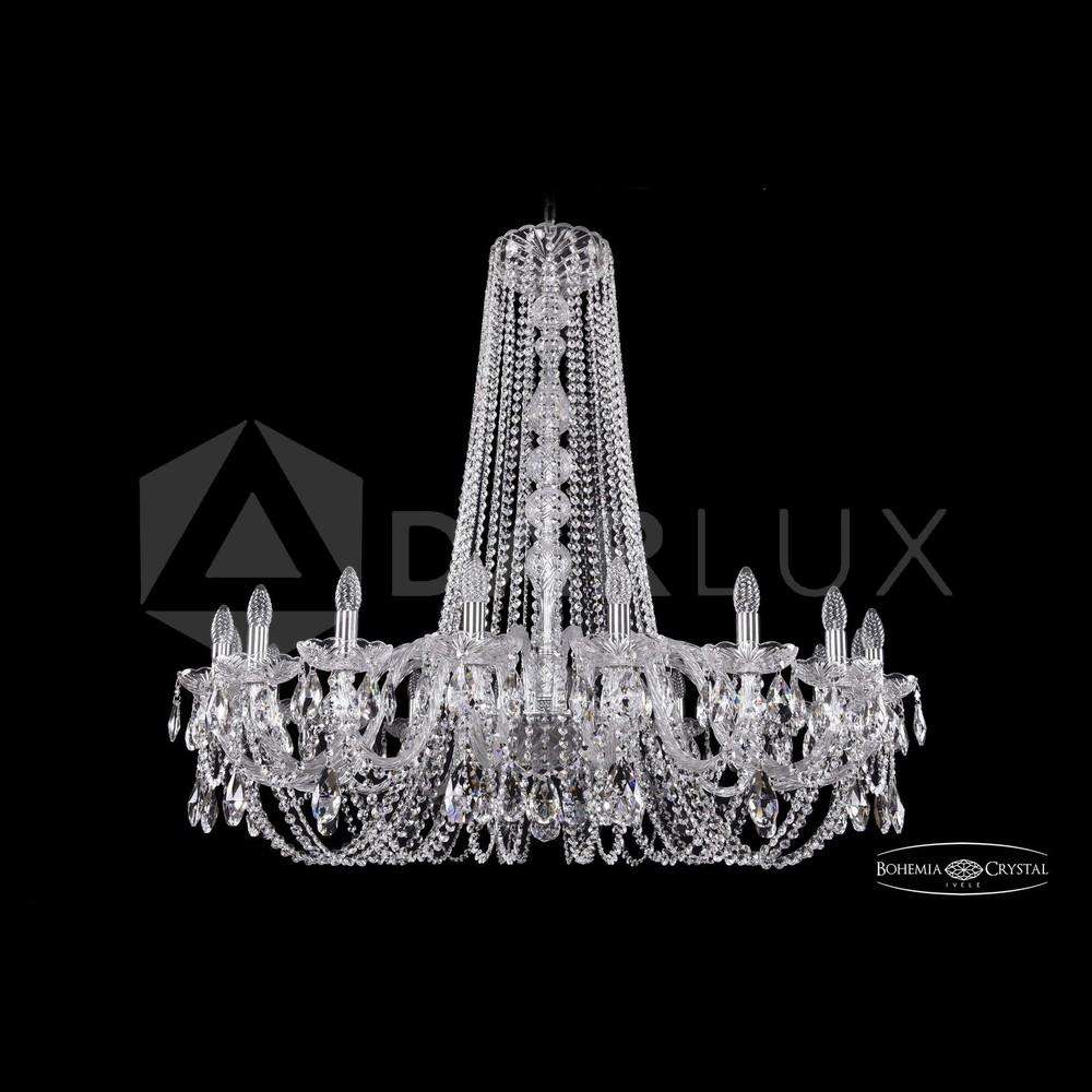 Люстра хрустальная 1402/18/400/h-105 Ni Bohemia Ivele Crystal