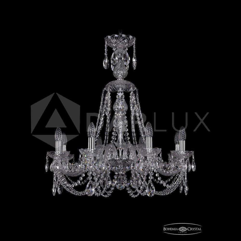 Люстра хрустальная 1406/8/240/XL-74 Ni Bohemia Ivele Crystal