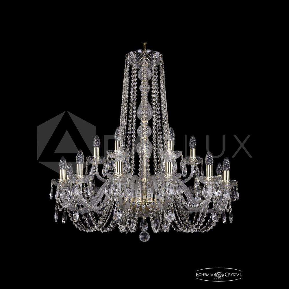 Люстра хрустальная 1402/12+6/300/h-90 G Bohemia Ivele Crystal