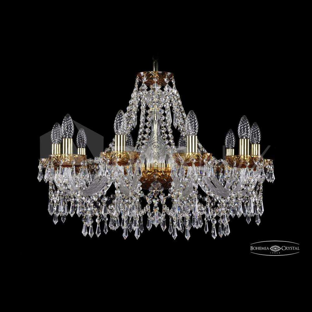 Люстра хрустальная 2403/10/240 G Amber/1A Bohemia Ivele Crystal