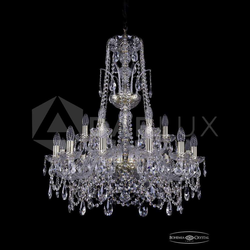 Люстра хрустальная 1411/12+6/240/XL-83 G Bohemia Ivele Crystal