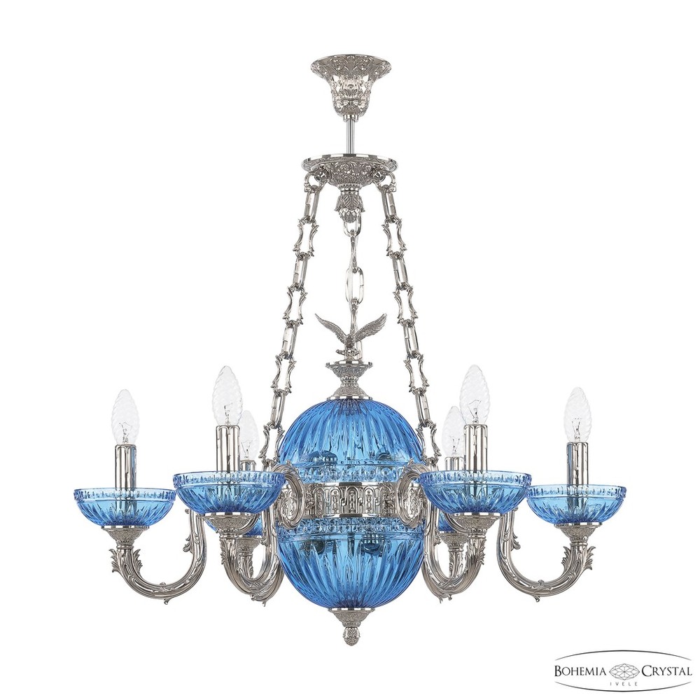 Люстра бронзовая 71003P/6/175 Ni P Aquamarine/M-1G FE1S Bohemia Ivele Crystal