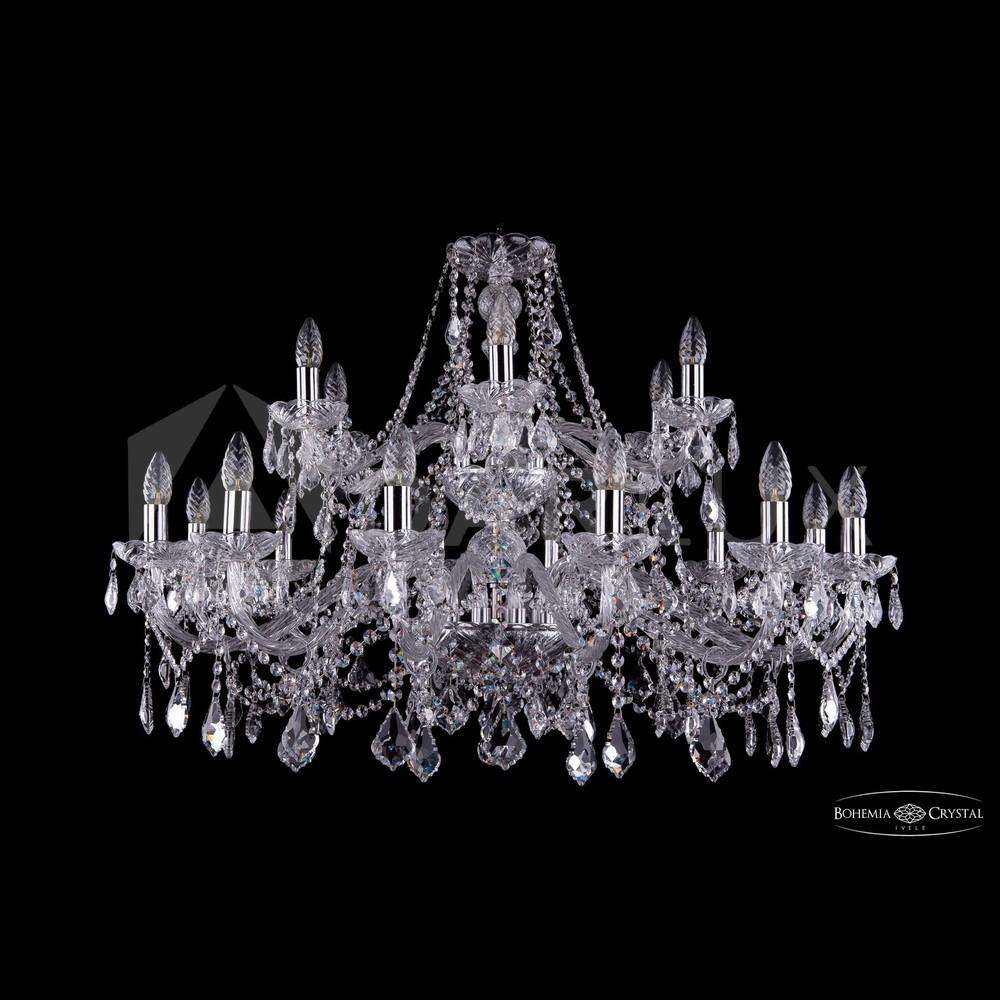 Люстра хрустальная 1413/12+6/360/2d Ni Leafs Bohemia Ivele Crystal