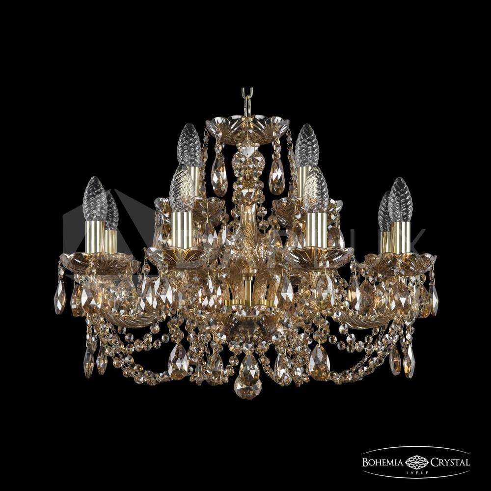 Люстра хрустальная 1406/8+4/195 G M721 Bohemia Ivele Crystal
