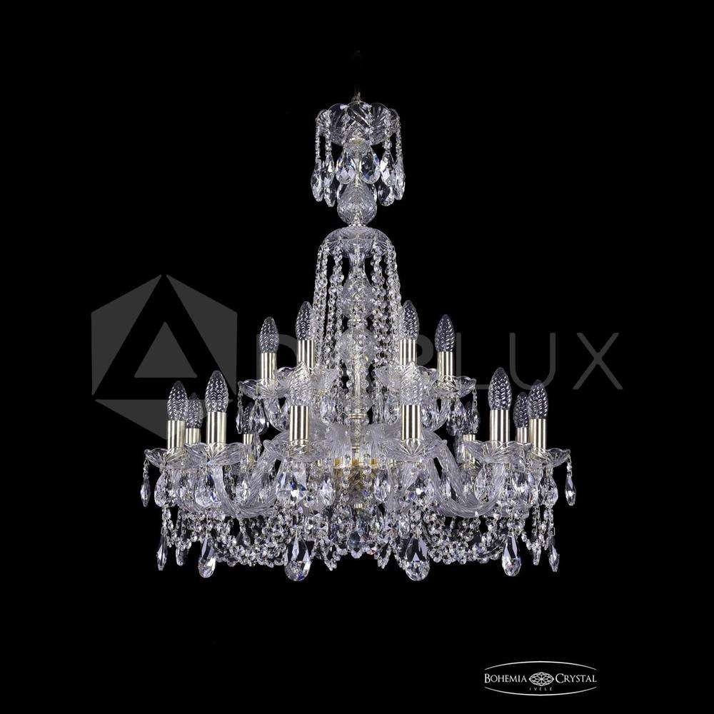 Люстра хрустальная 1402/12+6/240/XL-77 G Bohemia Ivele Crystal