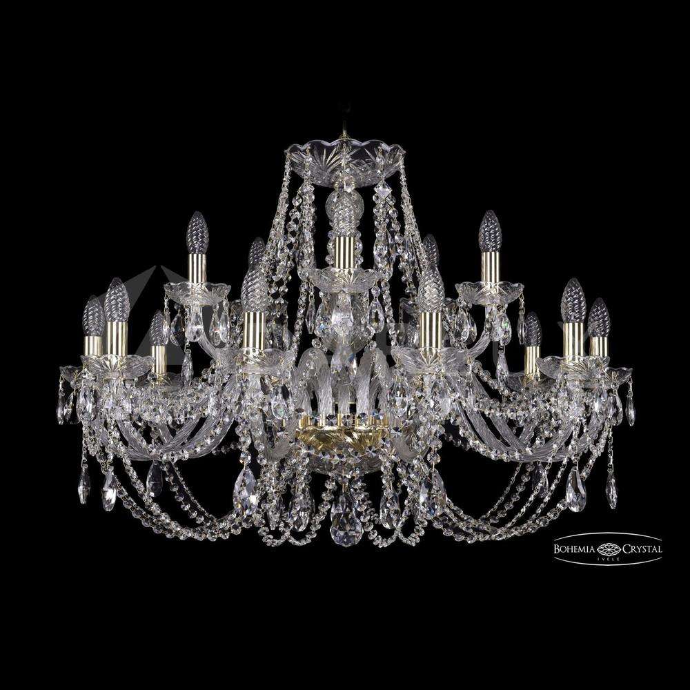 Люстра хрустальная 1406/10+5/300 G Bohemia Ivele Crystal