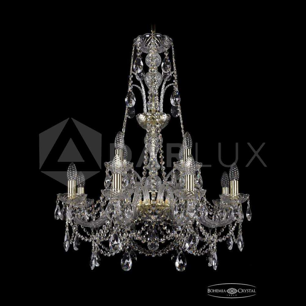 Люстра хрустальная 1411/8+4/240/XL-83 G Bohemia Ivele Crystal