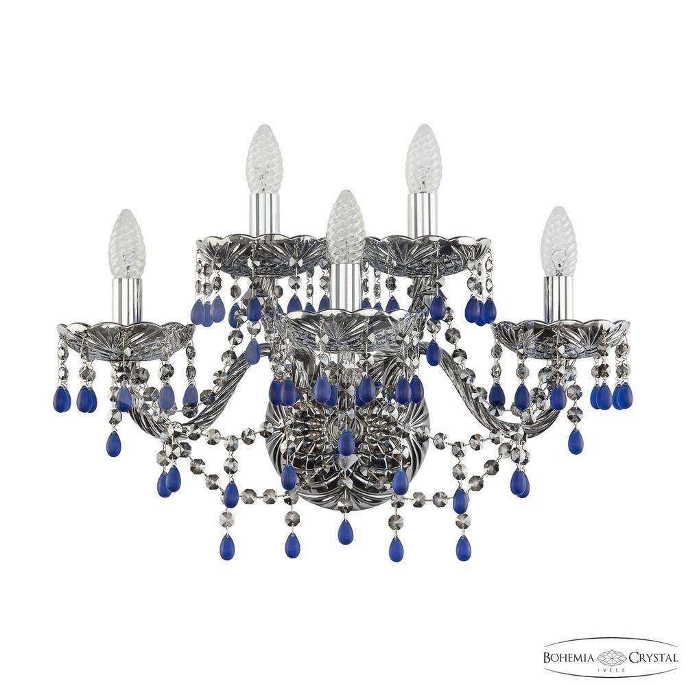 Бра хрустальный 1410B/3+2/195/XL Ni V3001 M781 Bohemia Ivele Crystal