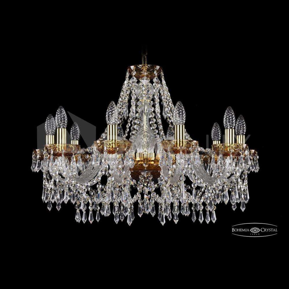 Люстра хрустальная 2403/10/240 G Amber/1B Bohemia Ivele Crystal