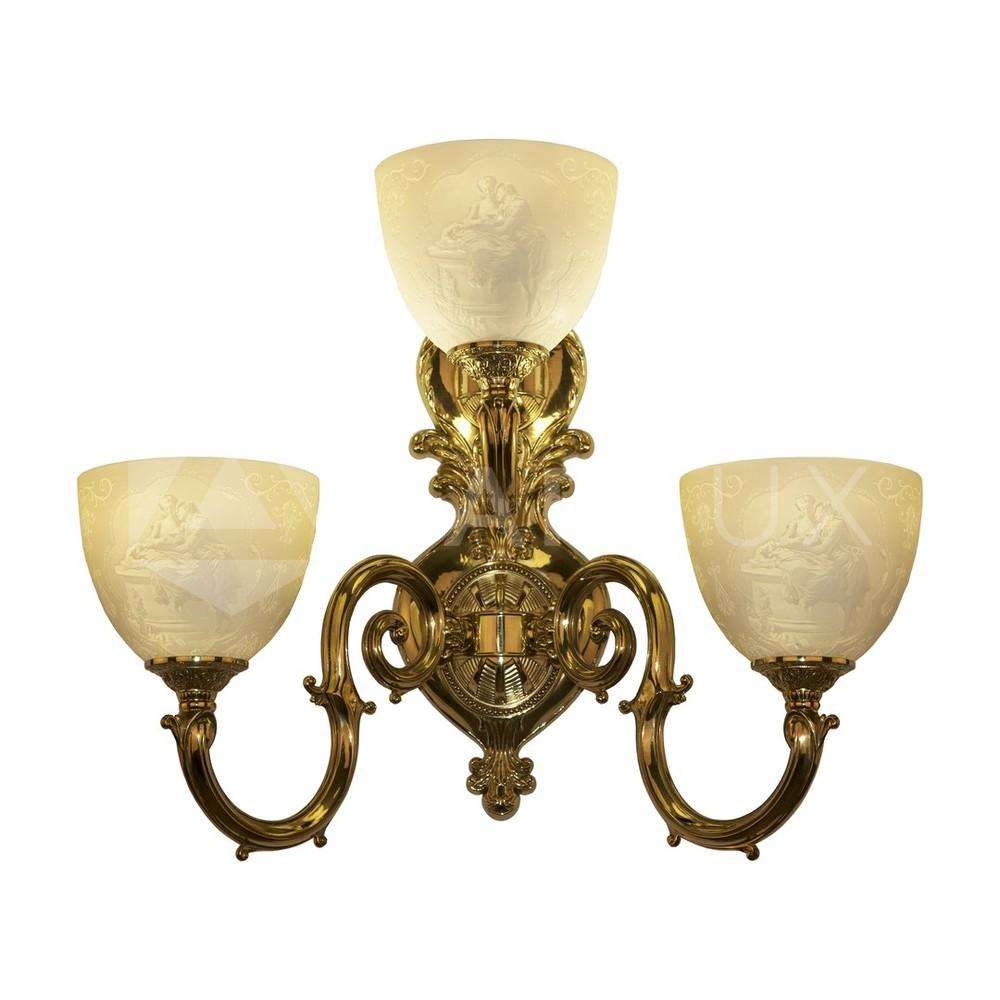 Бра бронзовые 7203B16P/2+1/210 G P1 U Pair Bohemia Ivele Crystal