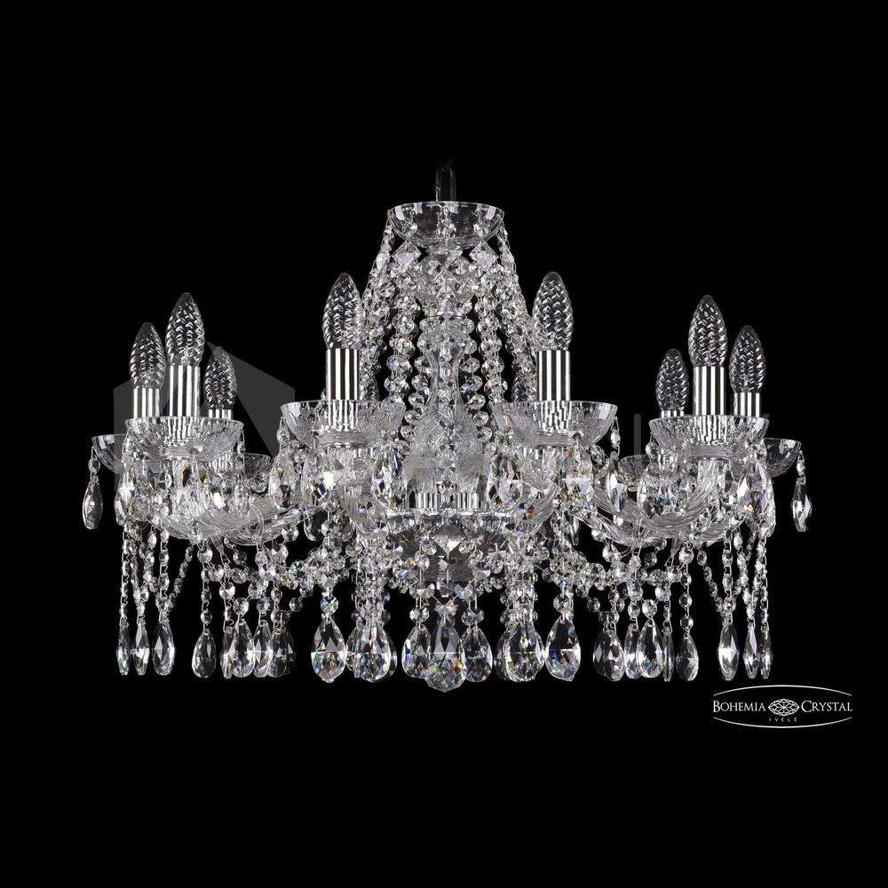Люстра хрустальная 2413/10/220 Ni Clear/1C Bohemia Ivele Crystal