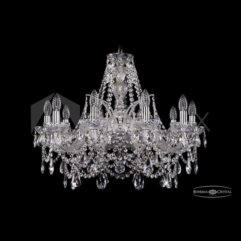 Люстра хрустальная 2411/10/240 Ni Clear/1A Bohemia Ivele Crystal