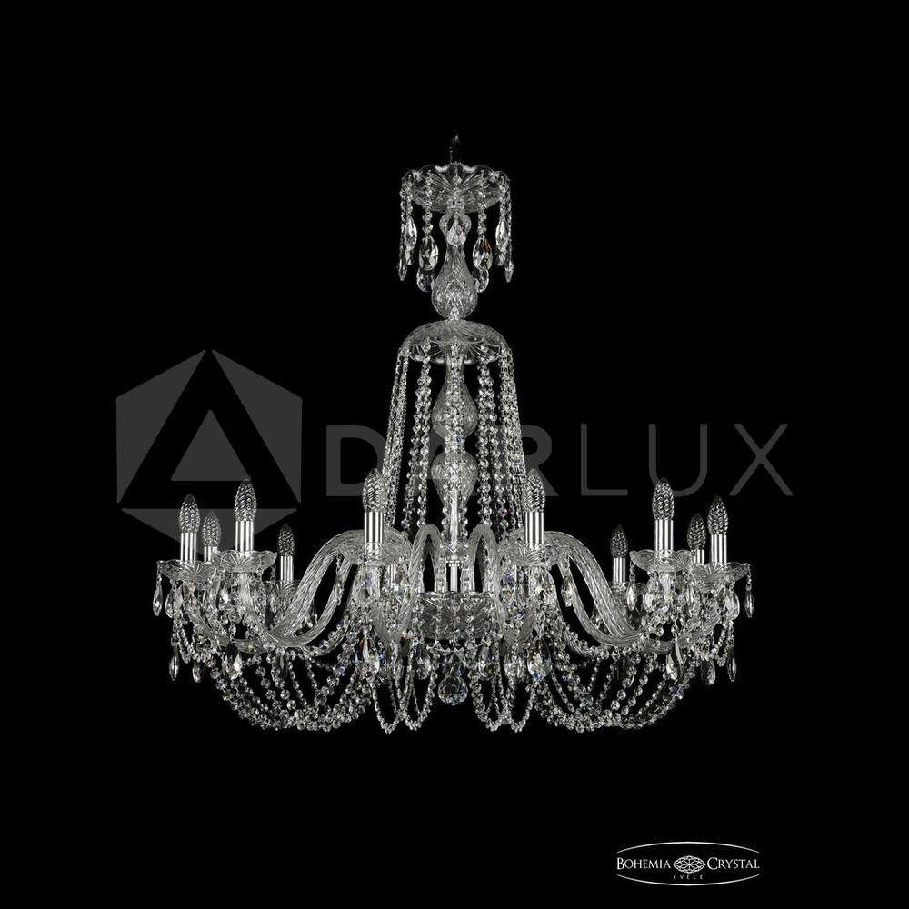 Люстра хрустальная 1402/12/360/XL-95 Ni Bohemia Ivele Crystal