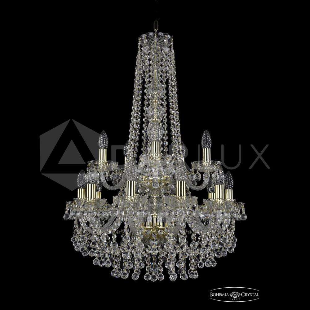 Люстра хрустальная 1409/10+5/195/h-83/2d G Bohemia Ivele Crystal