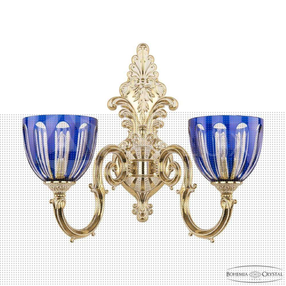 Бра бронзовые 7203B15P/2/210 GW P1 U Clear-Blue/H-1h Bohemia Ivele Crystal