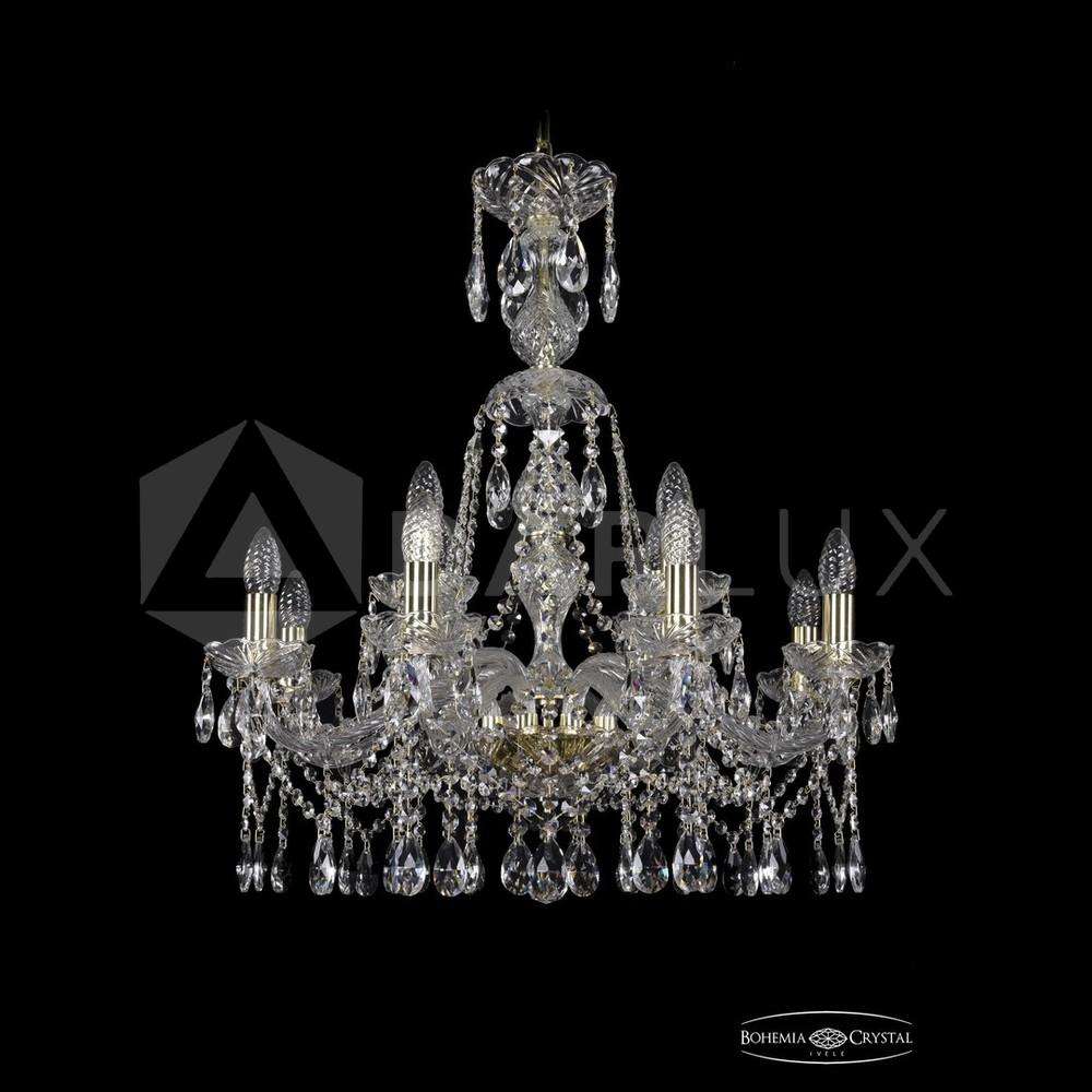 Люстра хрустальная 1413/8+4/220/XL-73 G Bohemia Ivele Crystal
