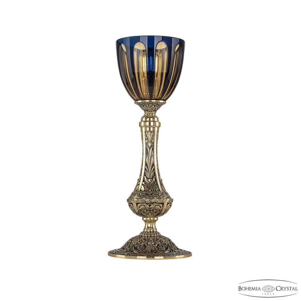 Настольная лампа бронзовая 71100L/15 GB P1 Amber-Blue/H-1H Bohemia Ivele Crystal
