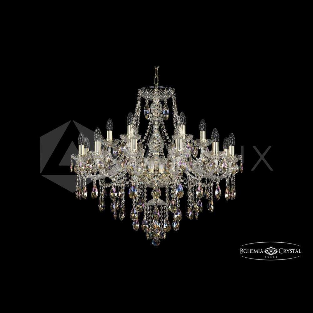 Люстра хрустальная 1415/12+6/300 G K801 Bohemia Ivele Crystal