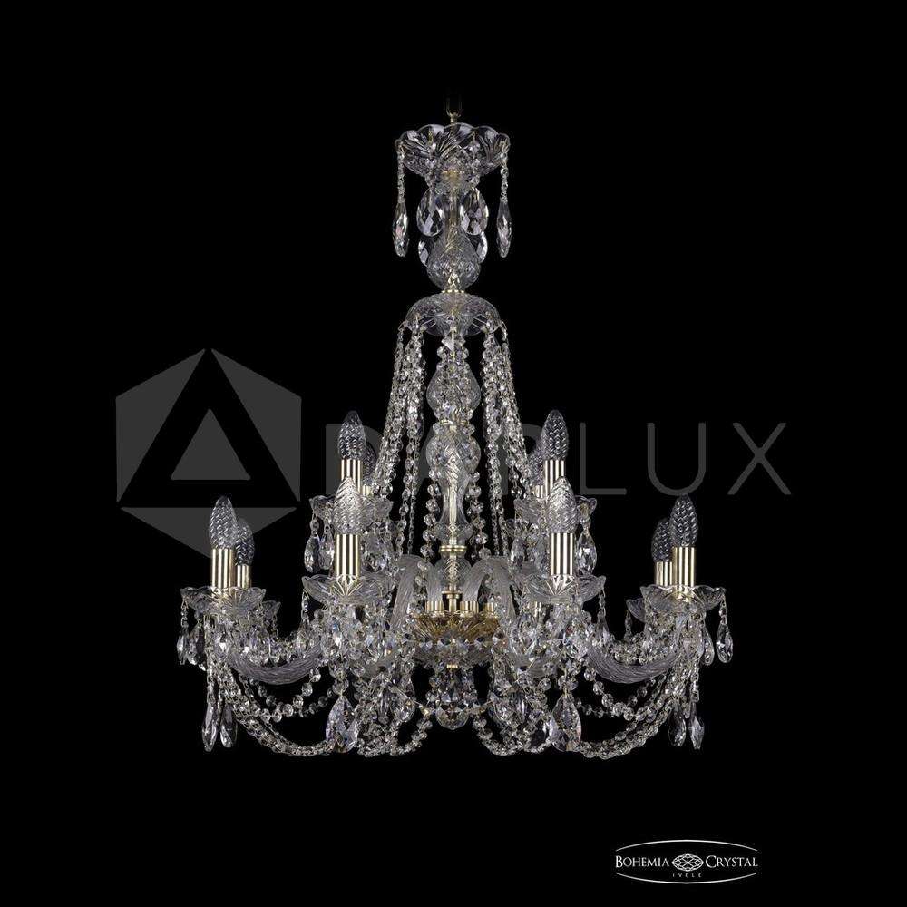 Люстра хрустальная 1406/8+4/240/XL-78 G Bohemia Ivele Crystal