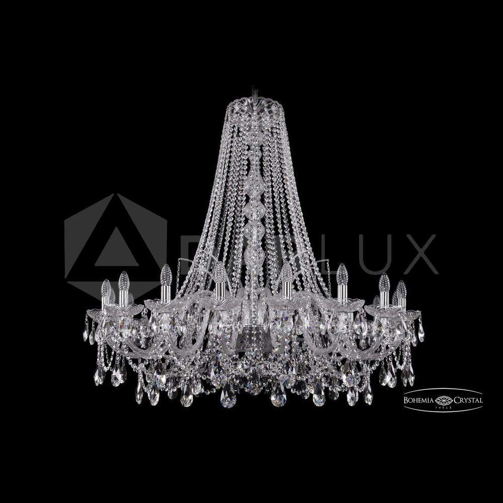Люстра хрустальная 1411/18/400/h-113 Ni Bohemia Ivele Crystal