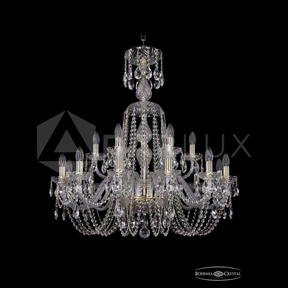 Люстра хрустальная 1402/12+6/300/XL-90 G Bohemia Ivele Crystal