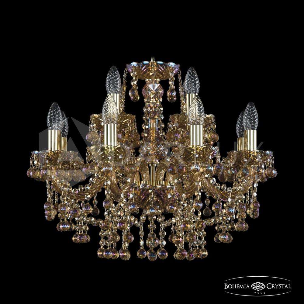 Люстра хрустальная 1409/8+4/195 G M777 Bohemia Ivele Crystal