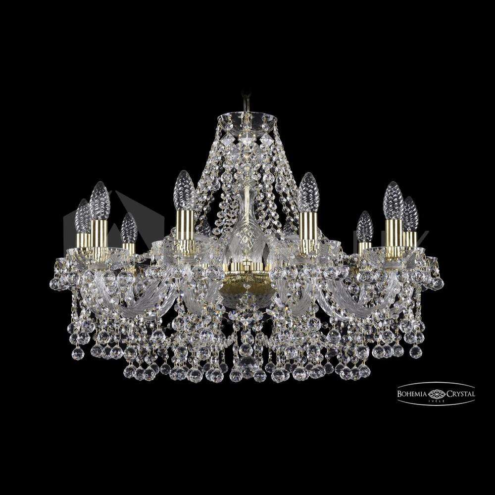 Люстра хрустальная 2409/10/240 G Clear/1C Bohemia Ivele Crystal