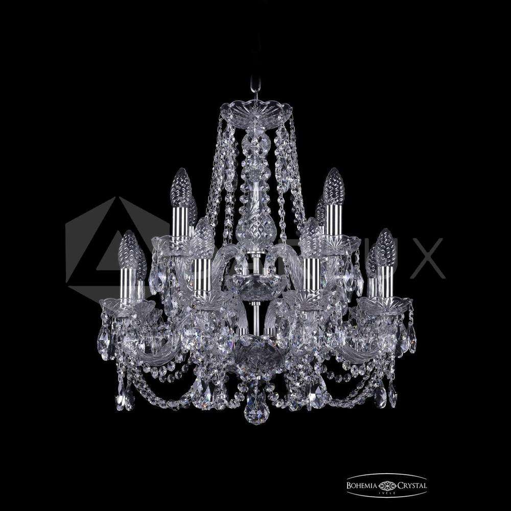 Люстра хрустальная 1406/8+4/160/2d Ni Bohemia Ivele Crystal