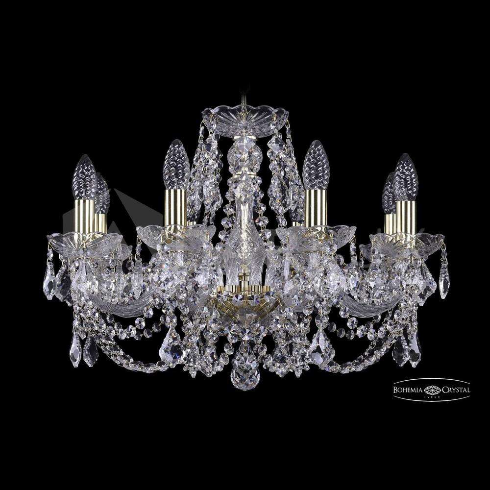 Люстра хрустальная 1402/8/195 G Leafs Bohemia Ivele Crystal