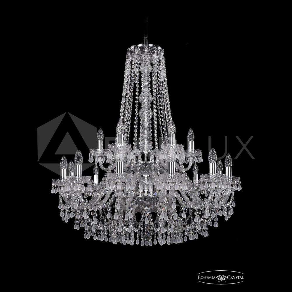 Люстра хрустальная 1410/12+6/300/h-95/2d Ni V0300 Bohemia Ivele Crystal