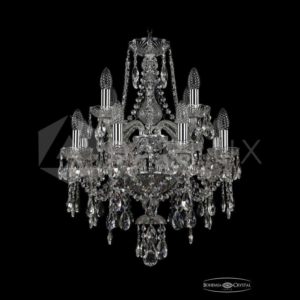 Люстра хрустальная 1415/8+4/165/2d Ni Bohemia Ivele Crystal