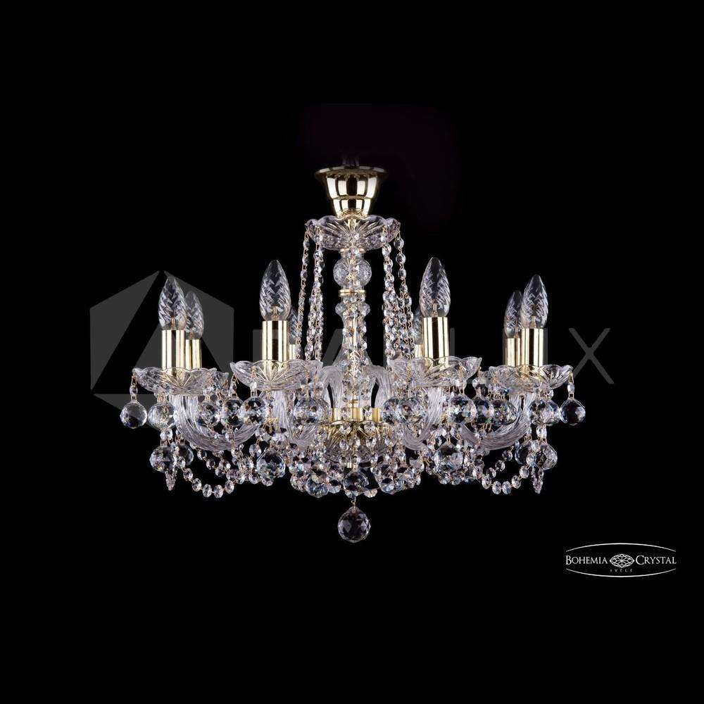 Люстра хрустальная 1402/8/195 G Balls tube Bohemia Ivele Crystal