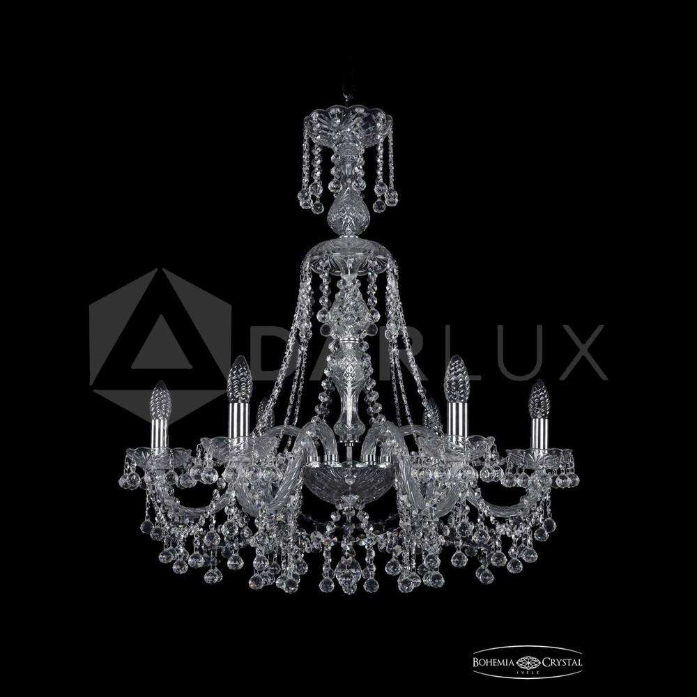 Люстра хрустальная 1409/6/240/XL-75 Ni Bohemia Ivele Crystal