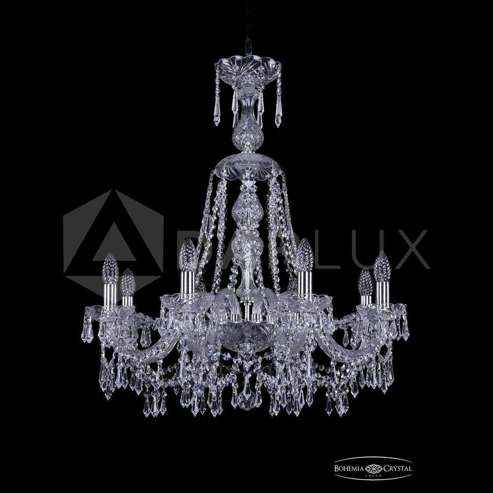Люстра хрустальная 1403/8/240/XL-75 Ni Bohemia Ivele Crystal