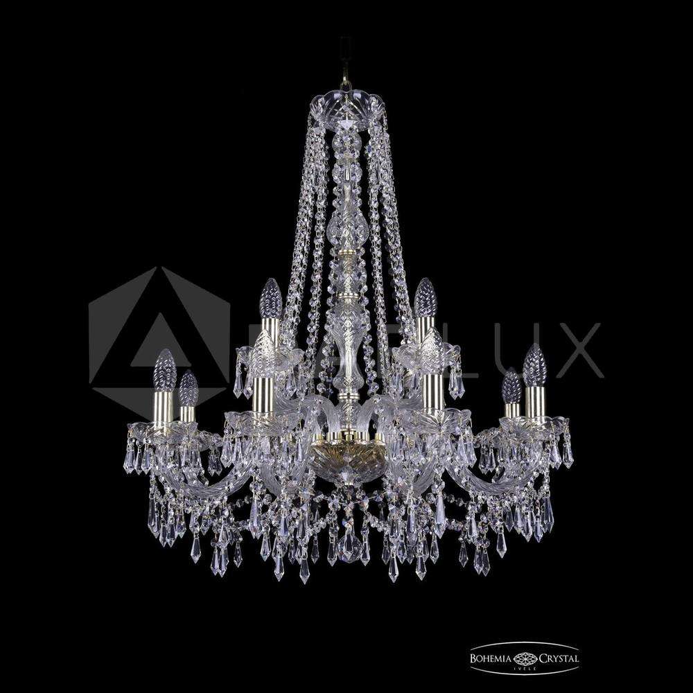 Люстра хрустальная 1403/8+4/240/h-76 G Bohemia Ivele Crystal