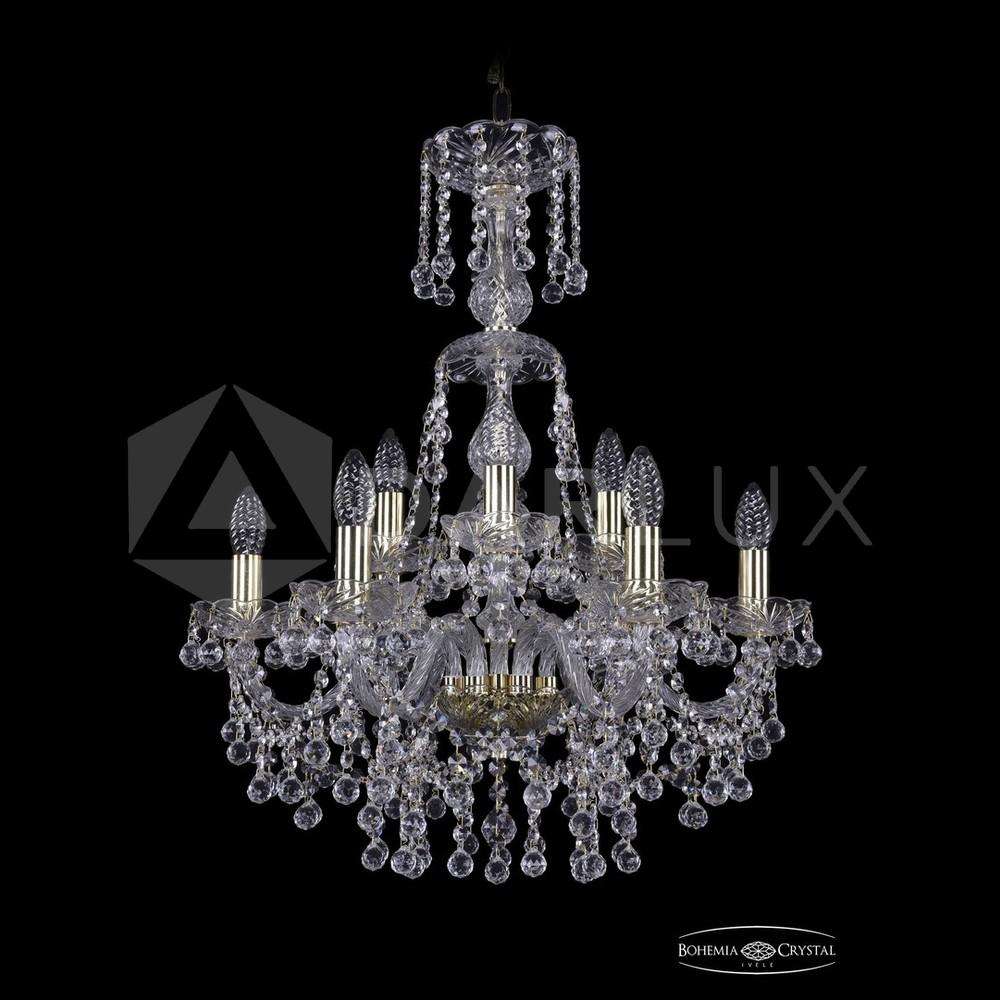 Люстра хрустальная 1409/6+3/195/XL-68 G Bohemia Ivele Crystal