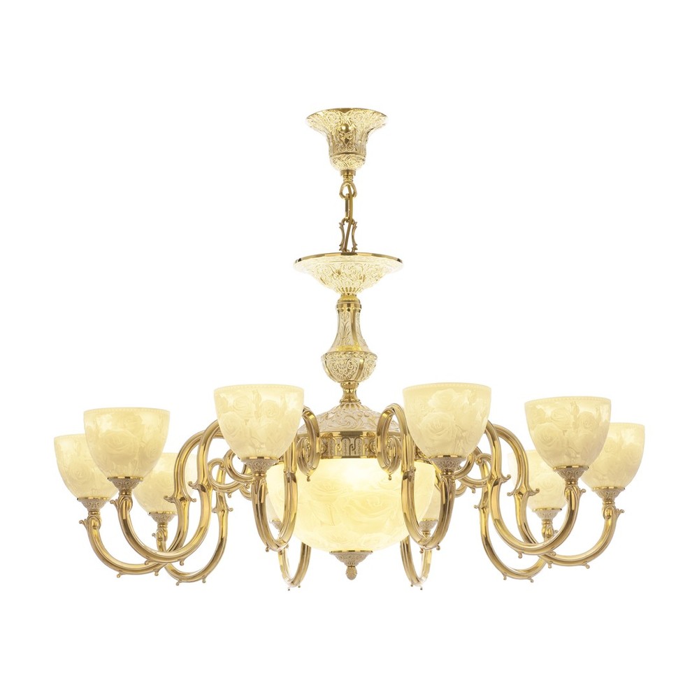 Люстра бронзовая 72203P/10/300 G P1 U Rose Bohemia Ivele Crystal