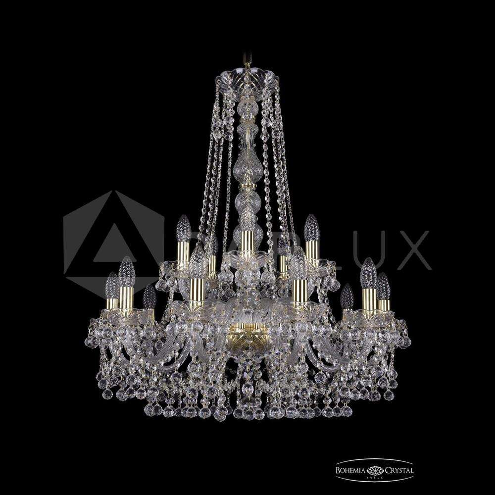 Люстра хрустальная 1409/10+5/240/h-77 G Bohemia Ivele Crystal