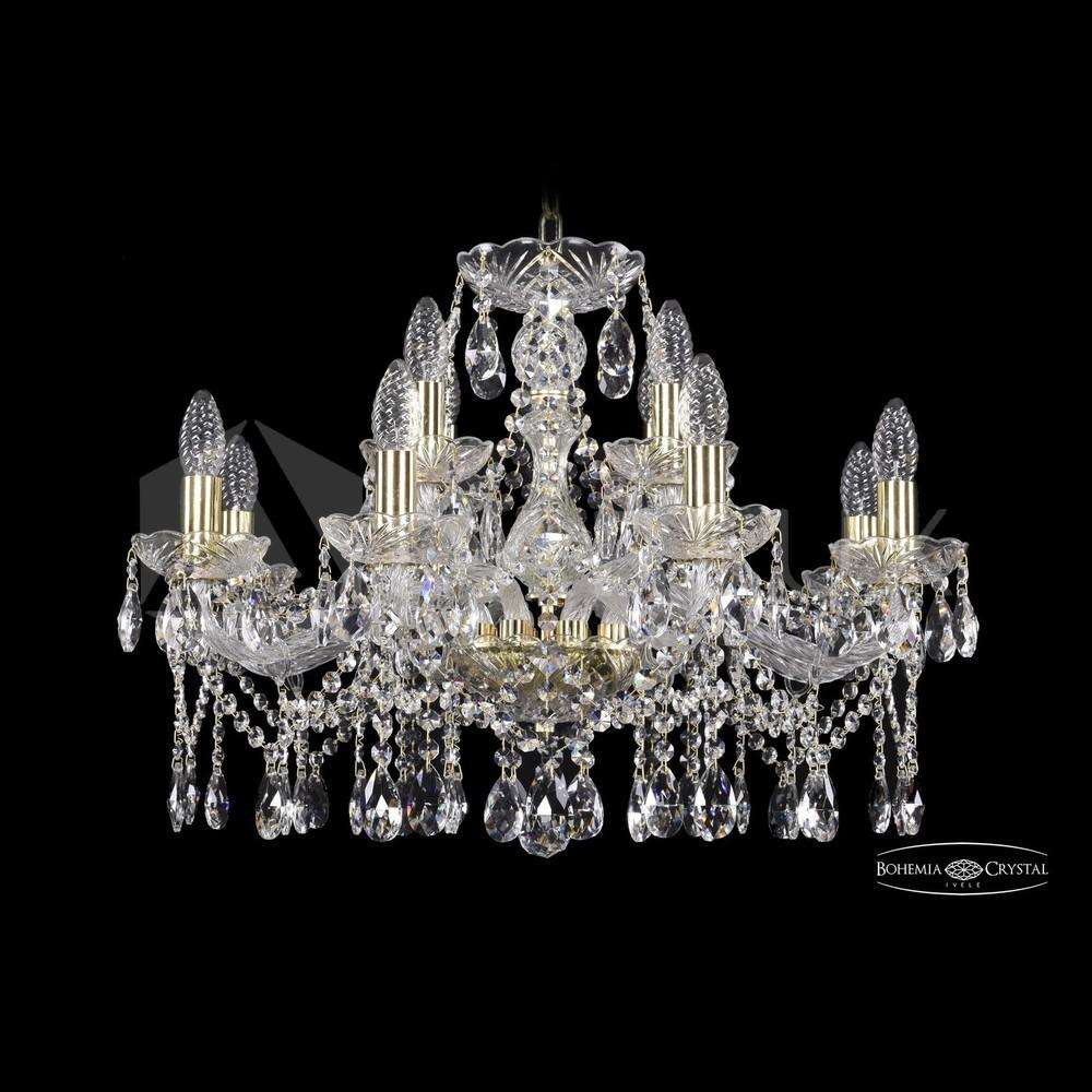 Люстра хрустальная 1413/8+4/220 G Bohemia Ivele Crystal