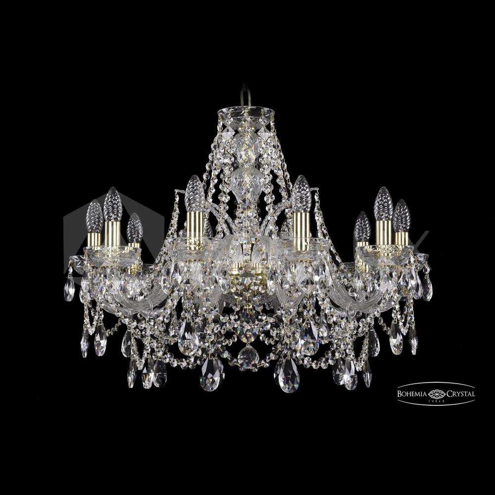 Люстра хрустальная 2411/10/240 G Clear/1B Bohemia Ivele Crystal